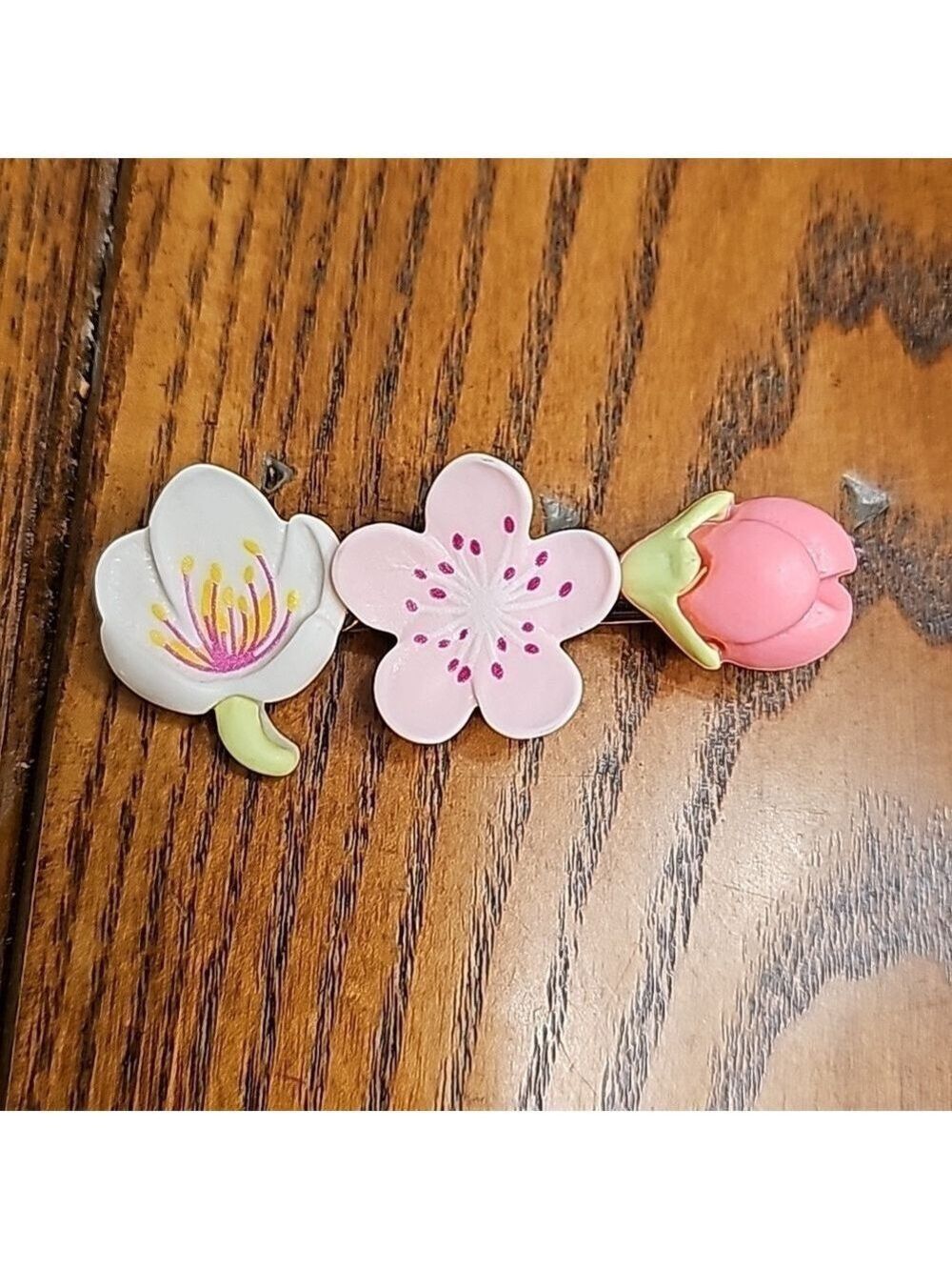 One sakura peach blossom hair clip